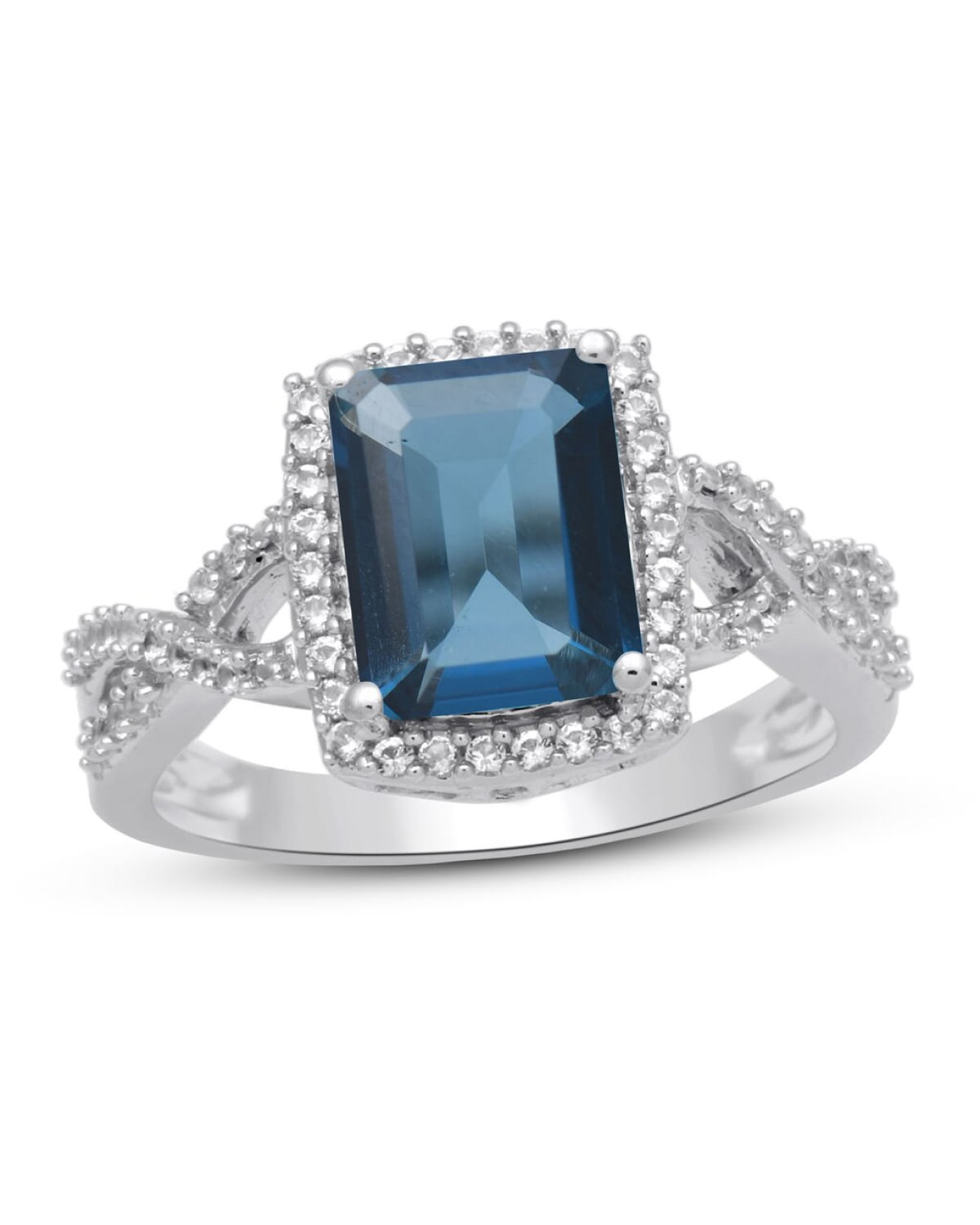 Sapphire Ring Sterling Silver