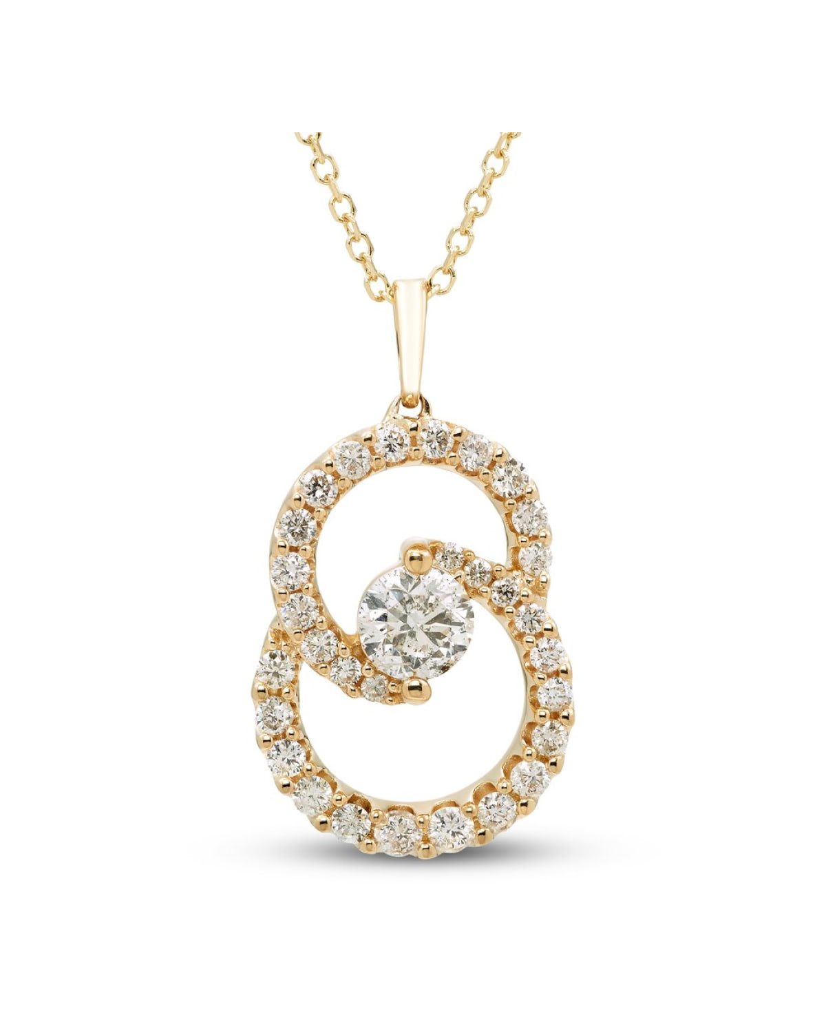 Necklace 1 ct tw Round-cut